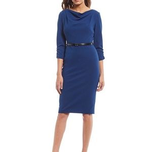 Calvin Klein cowl neck sheath dress size 8